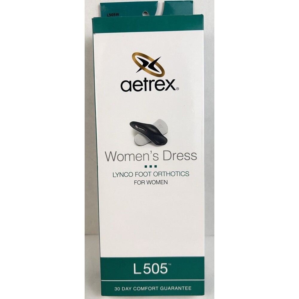 Aetrex Orthotic Insoles L505 Women's Size 4 Dress Shoe Comfort Leather New